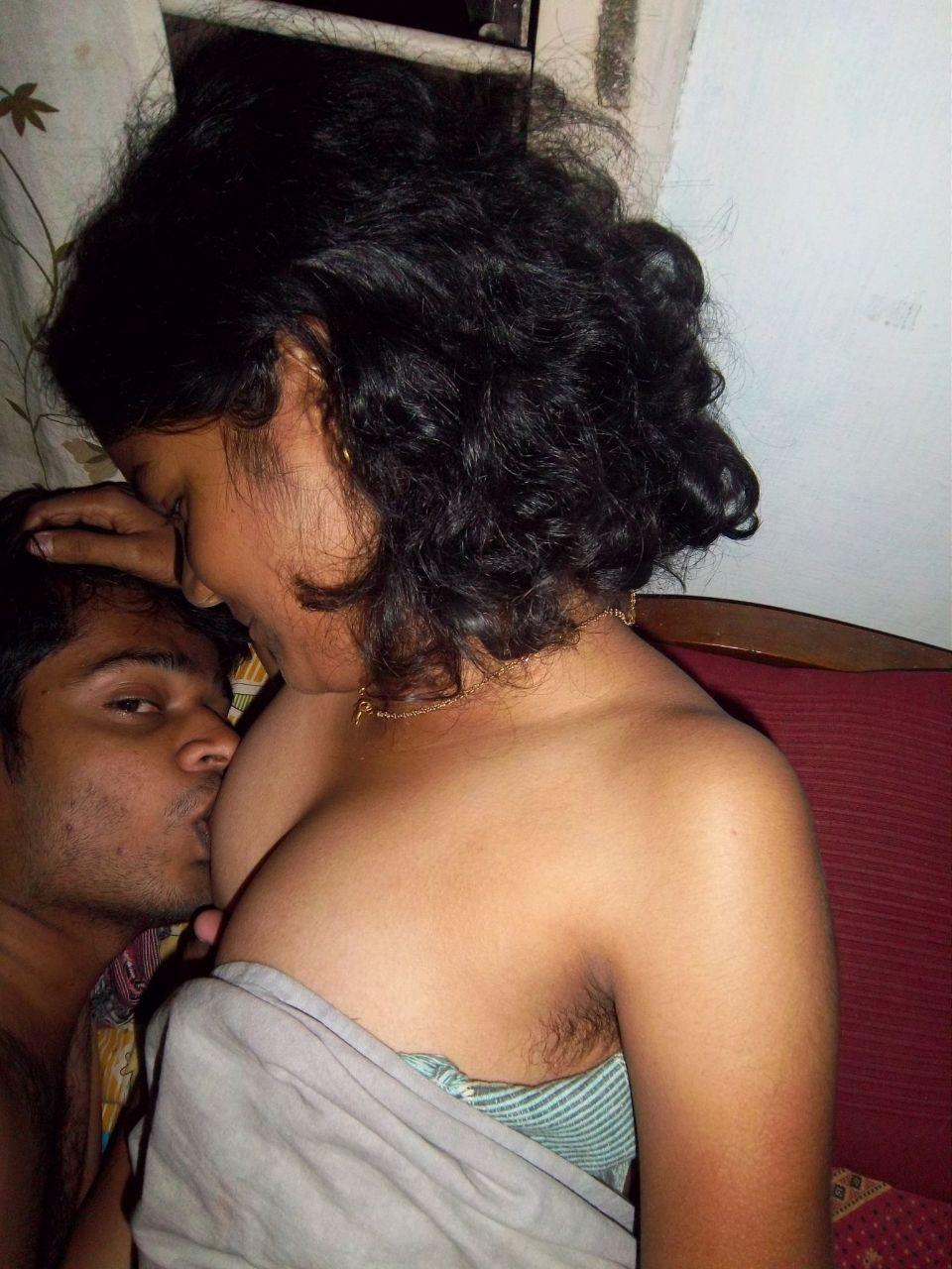 Hot north indian couple enjoying wedding anniversary sucking boobs n kissin...